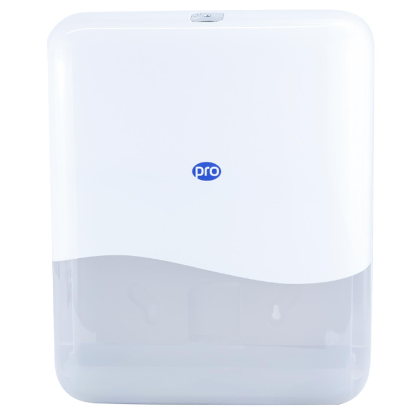 PRO Tall Z & M Fold Hand Towel Dispenser White